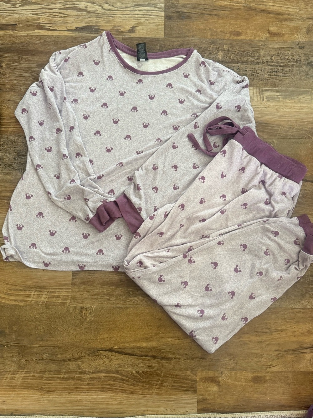 Disney Lilac Pajama Set with Plum Trim